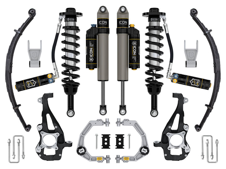 ICON 2021-2026 Ford F-150 4WD, 3.5-4.5" Lift, Stage 4 Suspension System, Billet, CDXS, w/ Leaf Packs