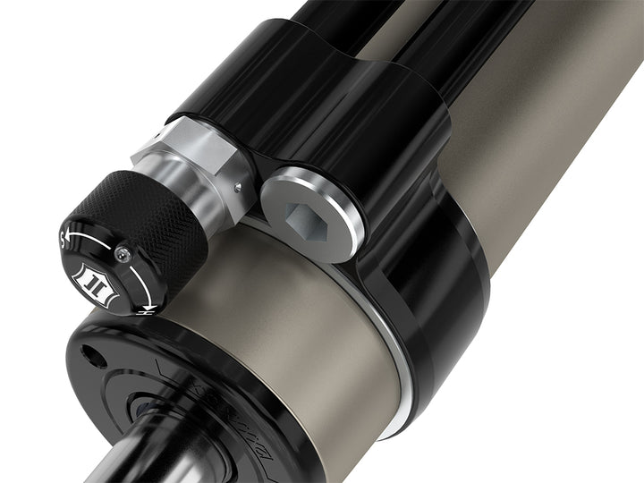 ICON 2005-2023 Toyota Tacoma, Rear, V.S. 2.5 Aluminum Series RXT Shock Absorbers, Omega Bypass Remote Reservoir, Pair
