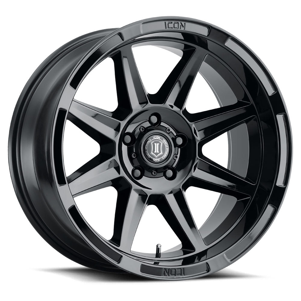ICON Alloys Bandit, Gloss Black, 20 x 10 / 5 x 150, -24mm Offset, 4.5" BS