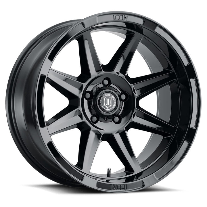 ICON Alloys Bandit, Gloss Black, 20 x 10 / 5 x 150, -24mm Offset, 4.5" BS