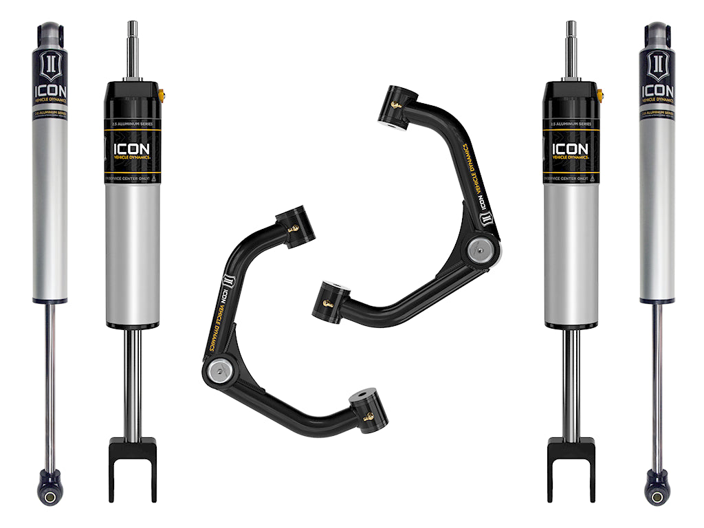ICON 2020-2026 GM 2500/3500 HD, 0-2" Lift, Stage 1 Suspension System, Tubular
