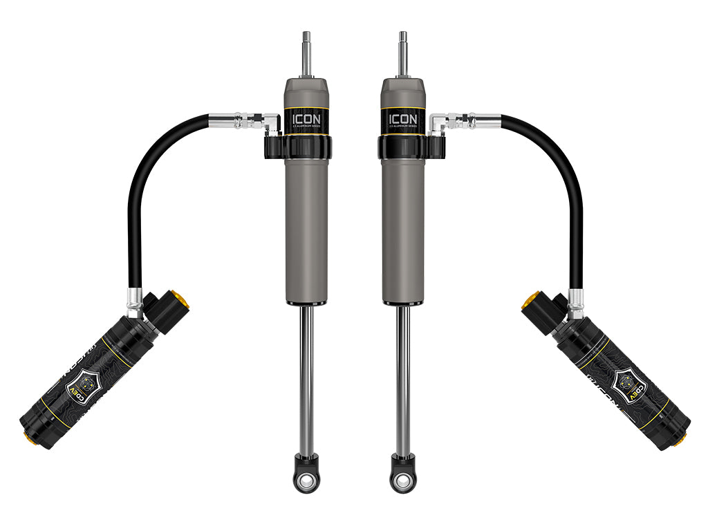 ICON 2022-2026 Toyota Tundra, 3-3.5" Lift, Rear, V.S. 2.5 Aluminum Series Shock Absorbers, Remote Reservoir w/ CDEV, Pair