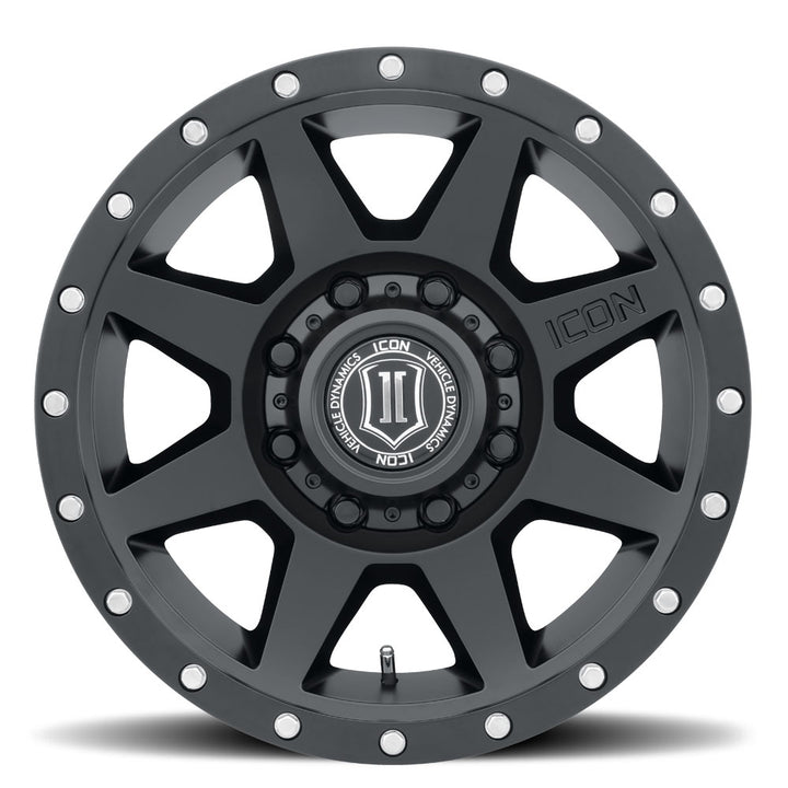 ICON Alloys Rebound HD, Satin Black, 17 x 8.5 / 8 x 170, 6mm Offset, 5" Backspace