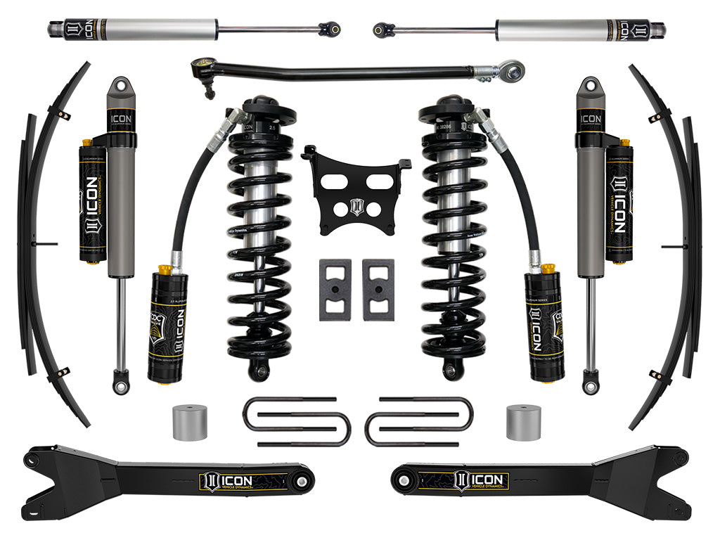 ICON 2023-2026 Ford F-250/F-350 Super Duty 4WD, 2.5-3" Lift, Stage 4 Coilover Conversion System with Radius Arms and Expansion Packs