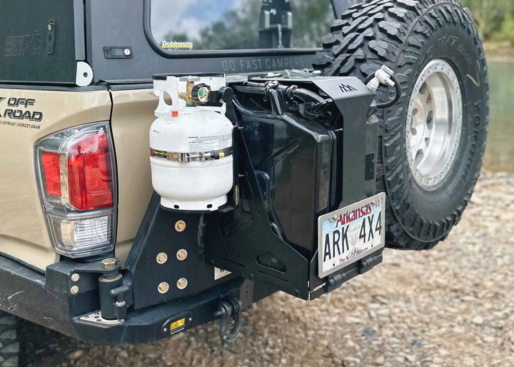 Jerry's Can Holder - Dual Universal Jerry Can Carrier by Backwoods Adventure Mods | KOVA Offroad