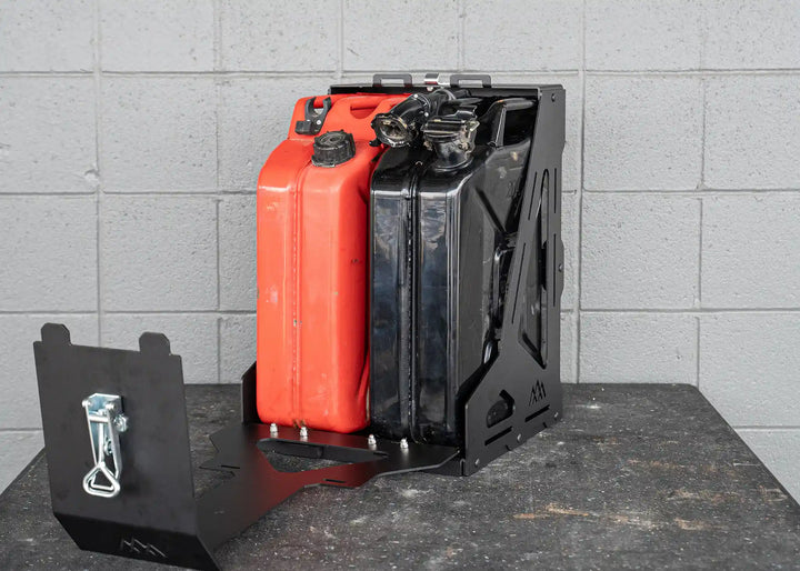 Jerry's Can Holder - Dual Universal Jerry Can Carrier by Backwoods Adventure Mods | KOVA Offroad