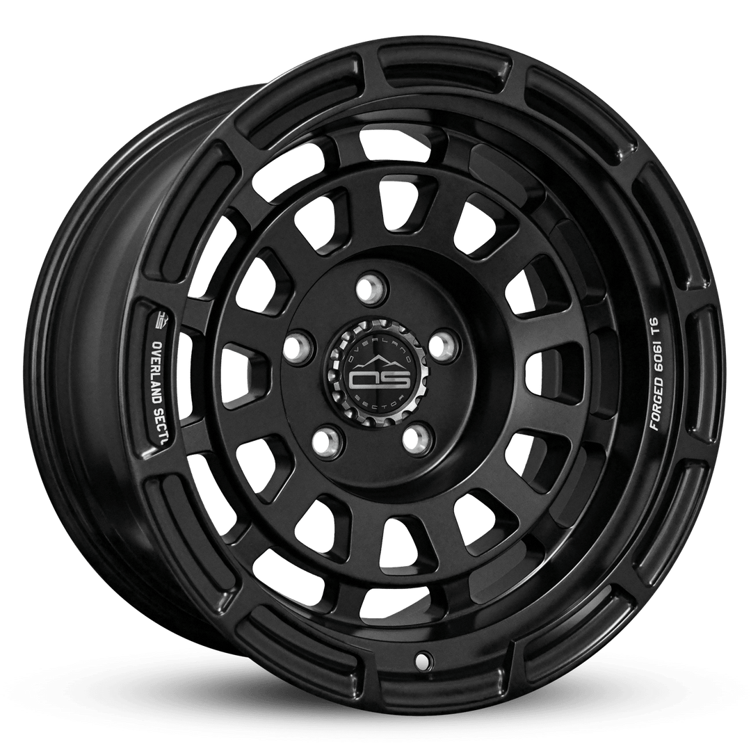 Overland Sector Badlander Forged 17x9 -18 5x127mm 71.5mm All Satin Black by Overland Sector | KOVA Offroad
