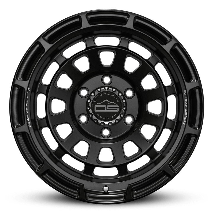 Overland Sector Badlander Forged 17x9 -12 6x139.7mm 106.1mm All Satin Black by Overland Sector | KOVA Offroad