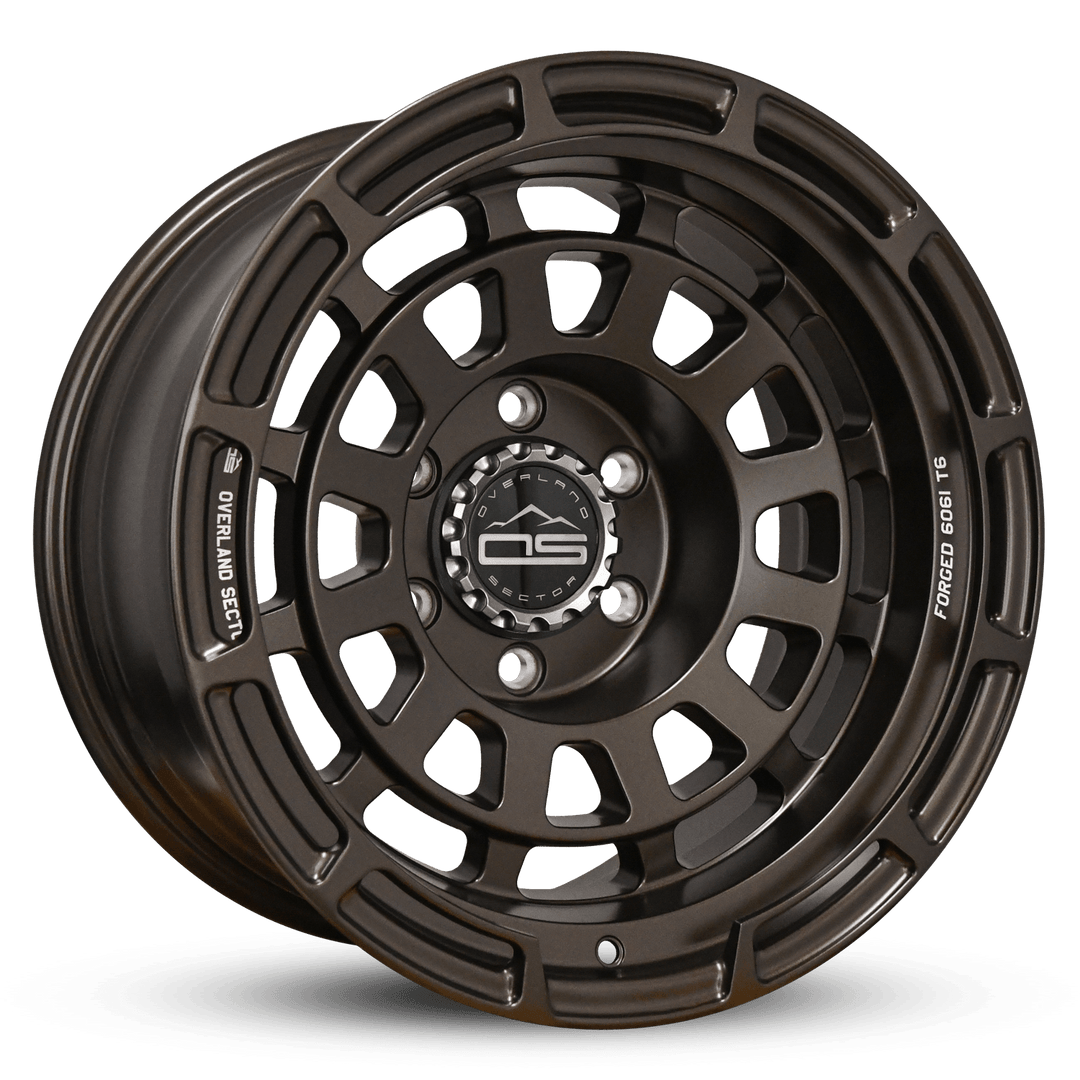 Overland Sector Badlander Forged 17x9 -35 6x139.7mm 106.1mm All Satin Mocha Bronze by Overland Sector | KOVA Offroad