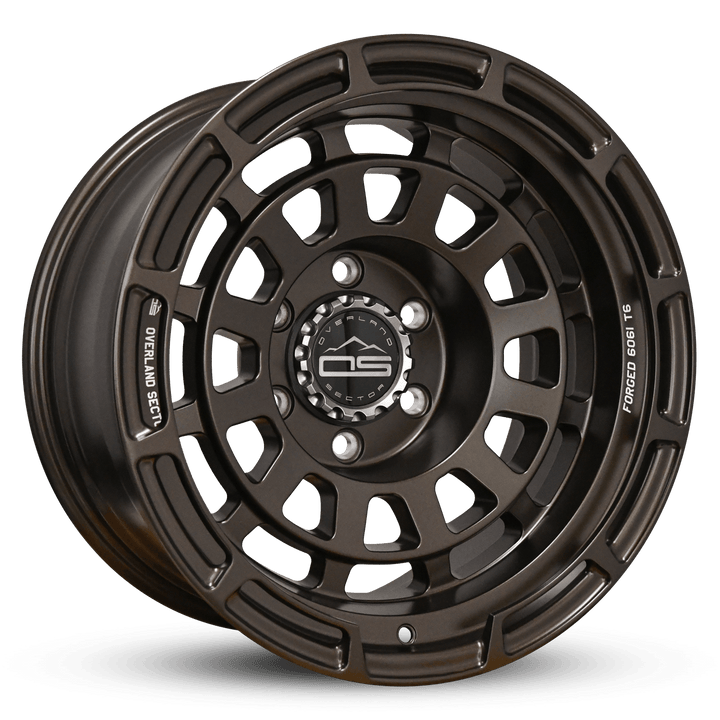 Overland Sector Badlander Forged 17x9 -35 6x139.7mm 106.1mm All Satin Mocha Bronze by Overland Sector | KOVA Offroad