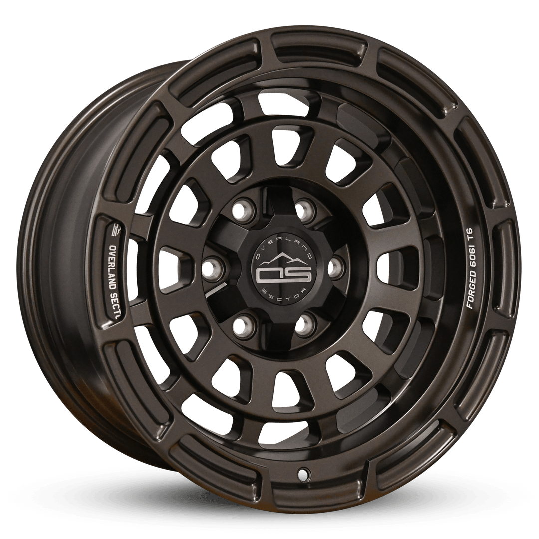 Overland Sector Badlander Forged 17x9 +0 6x135/6x139.7mm 106.1mm All Satin Mocha Bronze by Overland Sector | KOVA Offroad