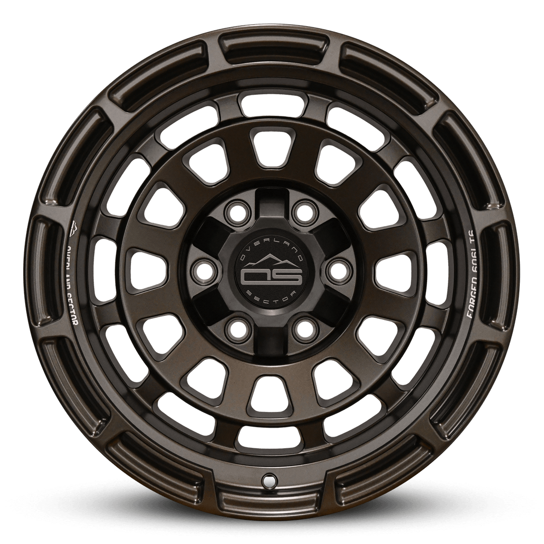 Overland Sector Badlander Forged 17x9 +0 6x135/6x139.7mm 106.1mm All Satin Mocha Bronze by Overland Sector | KOVA Offroad