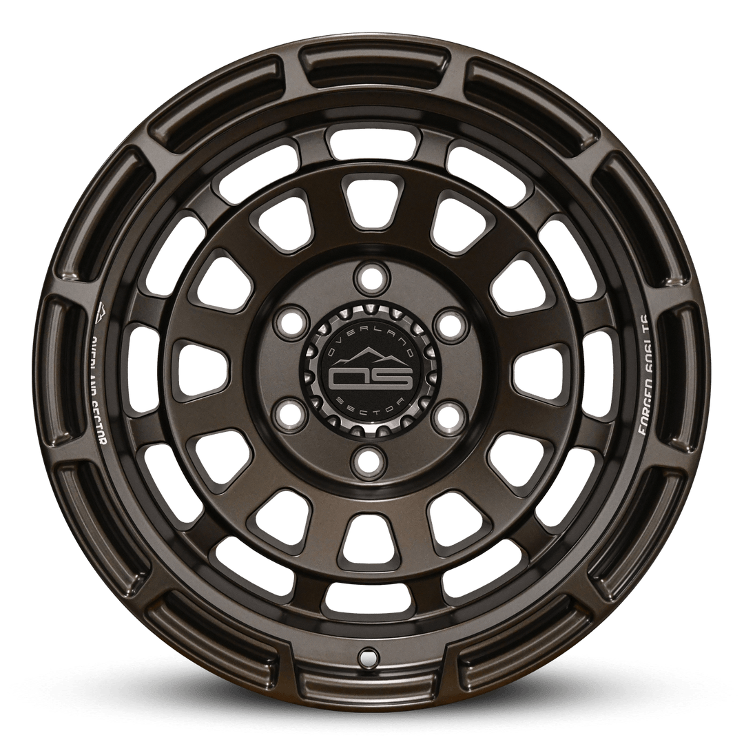 Overland Sector Badlander Forged 17x9 -35 6x139.7mm 106.1mm All Satin Mocha Bronze by Overland Sector | KOVA Offroad
