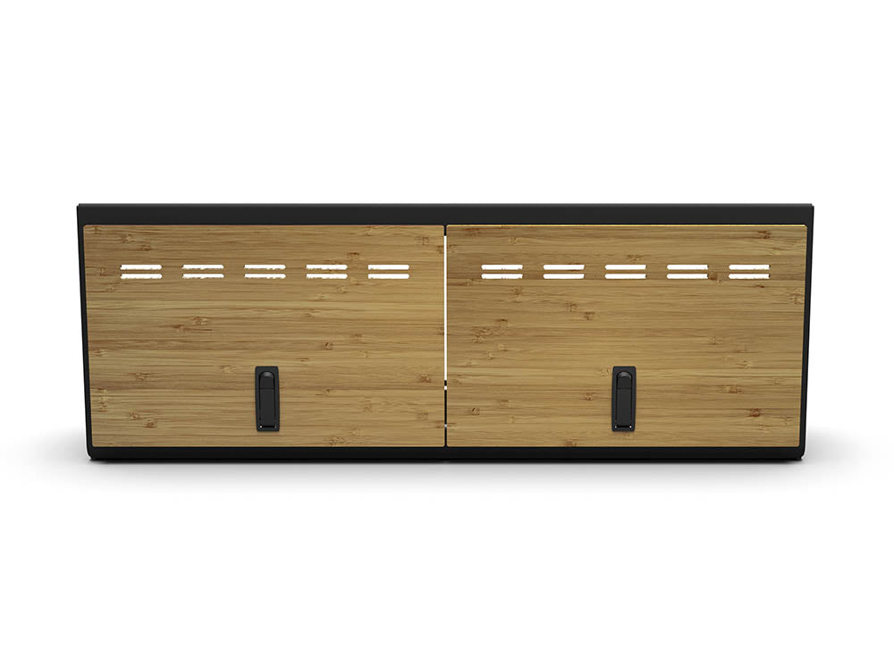 40" Shallow Upper Cabinet Black - Black Door