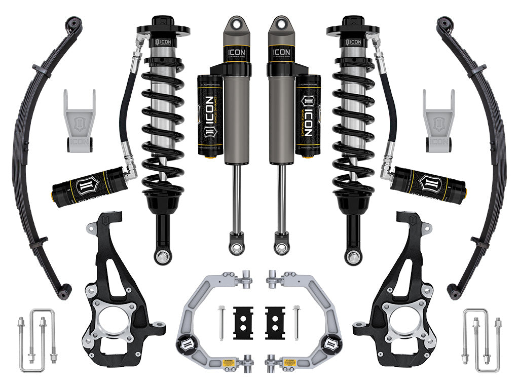 ICON 2021-2026 Ford F-150 4WD, 3.5-4.5" Lift, Stage 3 Suspension System, Billet, w/ Leaf Packs