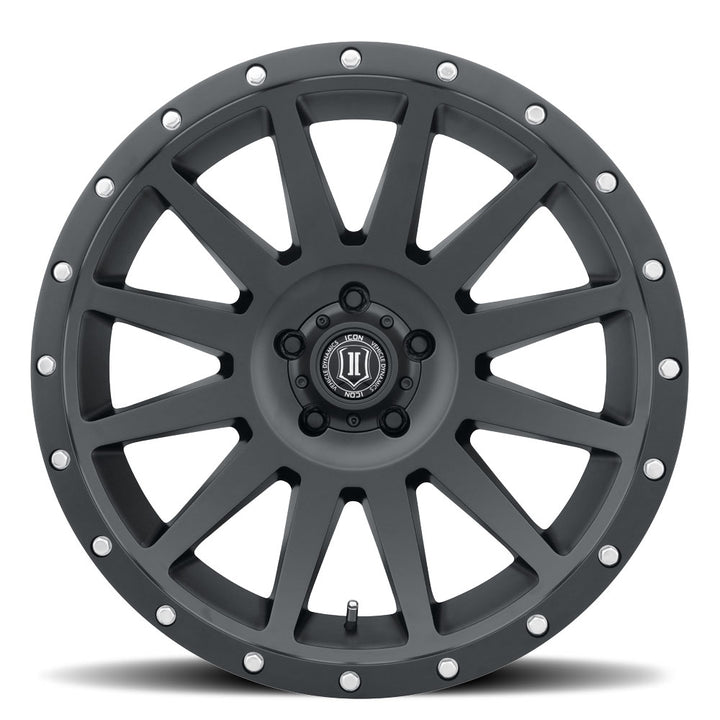ICON Alloys Compression, Satin Black, 20 x 10 / 5 x 150, -19mm Offset, 4.75" BS