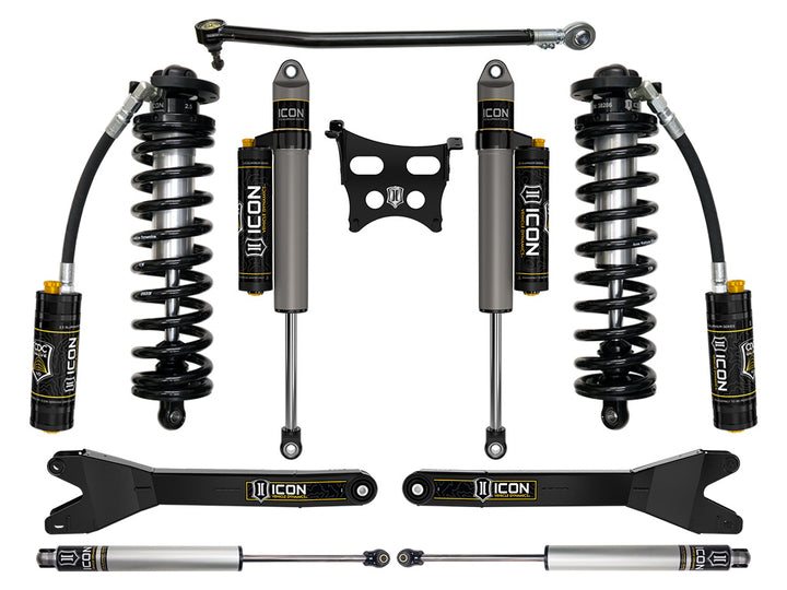ICON 2023-2026 Ford F-250/F-350 Super Duty 4WD, 2.5-3" Lift, Stage 4 Coilover Conversion System with Radius Arms