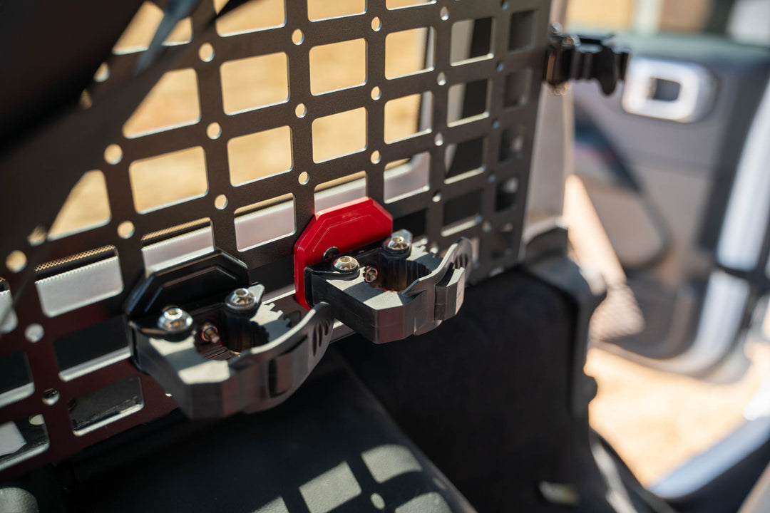 Quick Release Molle Panel Tool Mounts Red