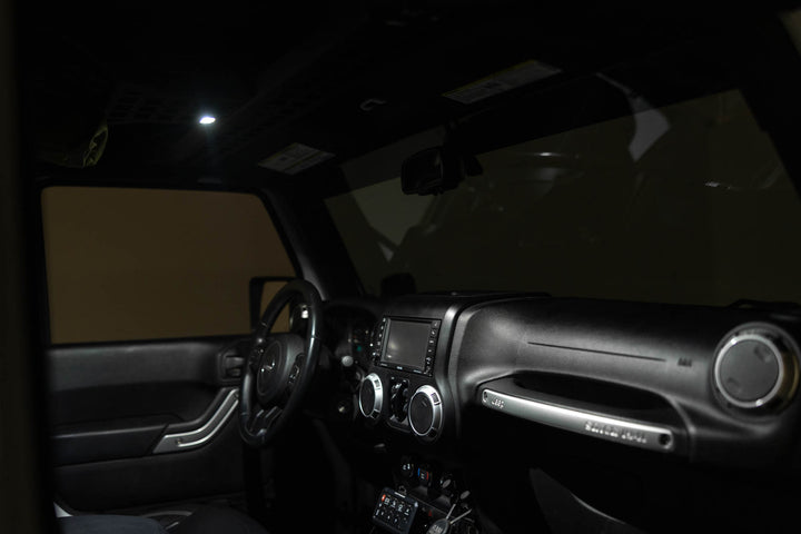 Elite White Push Button Dome Light