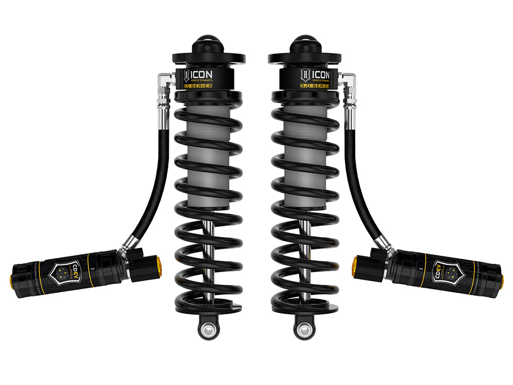 ICON 2017-2026 Ford F-250/F-350 Super Duty 4WD, 2.5-3” Lift, V.S. 3.0 Series Coilover Conversion Kit, Remote Reservoir w/ CDEV, w/ Caster Cams