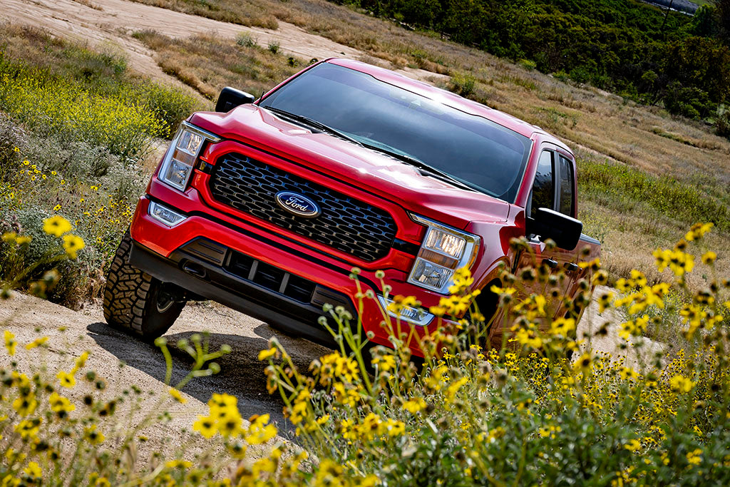 ICON 2021-2026 Ford F-150 4WD, 3.5-4.5" Lift, Stage 1 Suspension System, Billet