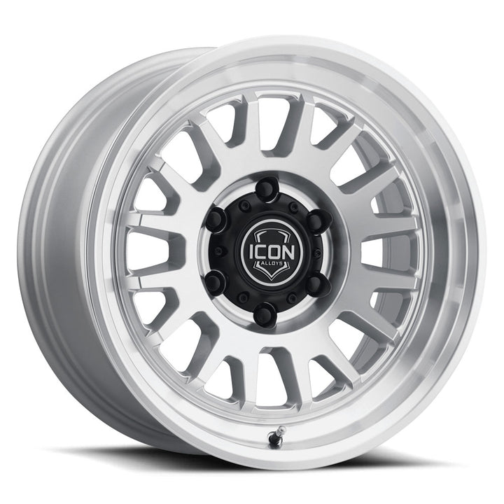 ICON Alloys Anza, Silver Machined, 17 x 8.5 / 6 x 135, 6mm Offset, 5" Backspace