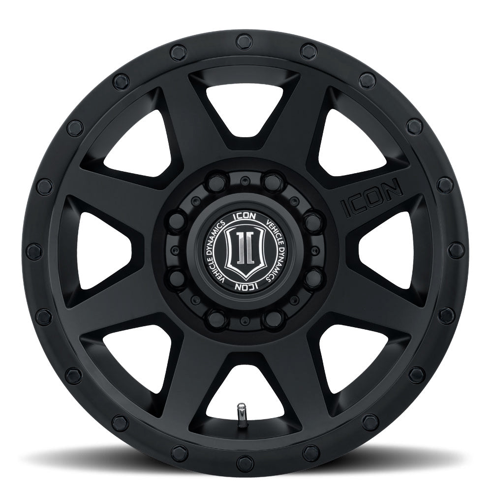 ICON Alloys Rebound HD, Double Black, 17 x 8.5 / 8 x 6.5, 13mm Offset, 5.25" Backspace