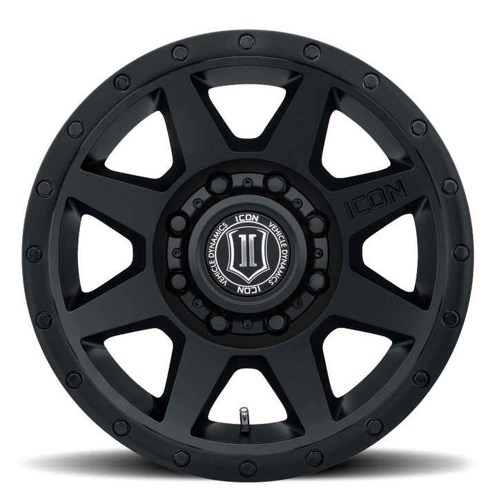 ICON Alloys Rebound HD, Double Black, 17 x 8.5 / 8 x 6.5, 13mm Offset, 5.25" Backspace