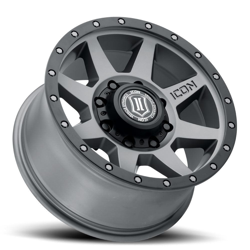 ICON Alloys Rebound HD, Titanium, 17 x 8.5 / 8 x 6.5, 13mm Offset, 5.25" Backspace