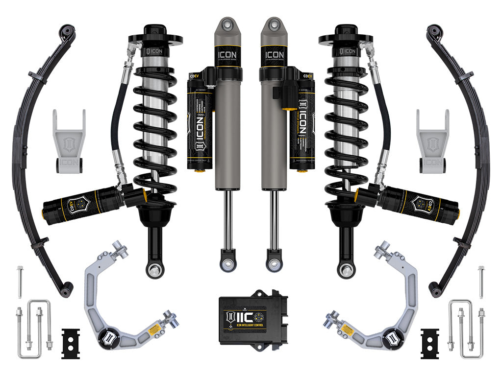 ICON 2021-2026 Ford F-150 Tremor, 2.5-3" Lift, Stage 5 Suspension System, Billet, w/ Leaf Packs