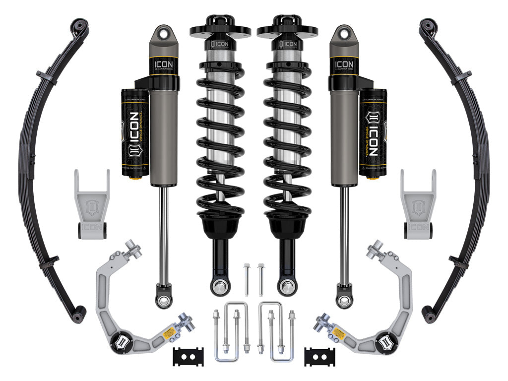 ICON 2021-2026 Ford F-150 Tremor, 2.5-3" Lift, Stage 2 Suspension System, Billet, w/ Leaf Packs