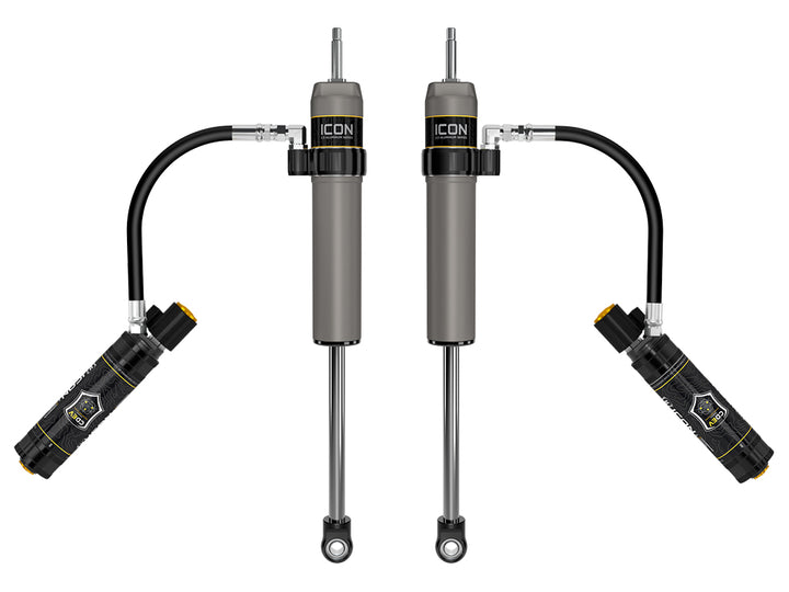 ICON 2023-2026 Ford F-250/F-350 Super Duty 4WD, 4.5” Lift, Front, V.S. 2.5 Aluminum Series Shocks, Remote Reservoir w/ CDEV, Pair