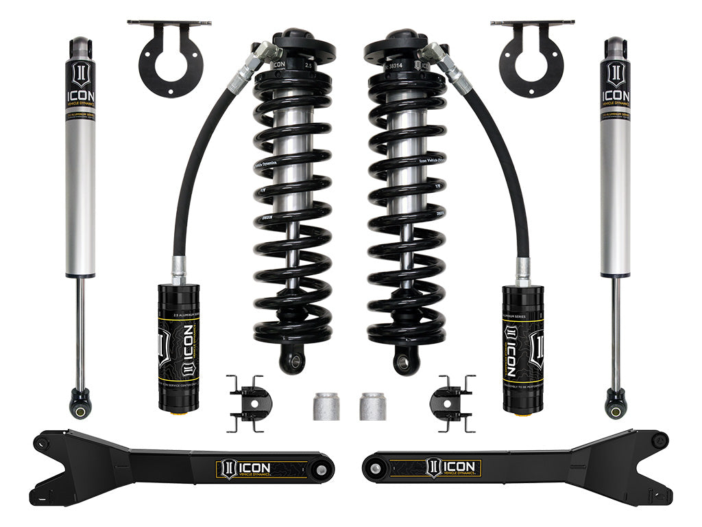 ICON 2023-2026 Ford F-250/F-350/F-450 Super Duty 4WD, 2.5-3" Lift, Stage 1 Coilover Conversion System w/ Radius Arms