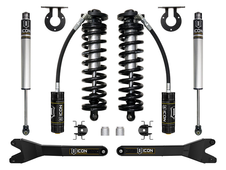 ICON 2023-2026 Ford F-250/F-350/F-450 Super Duty 4WD, 2.5-3" Lift, Stage 1 Coilover Conversion System w/ Radius Arms