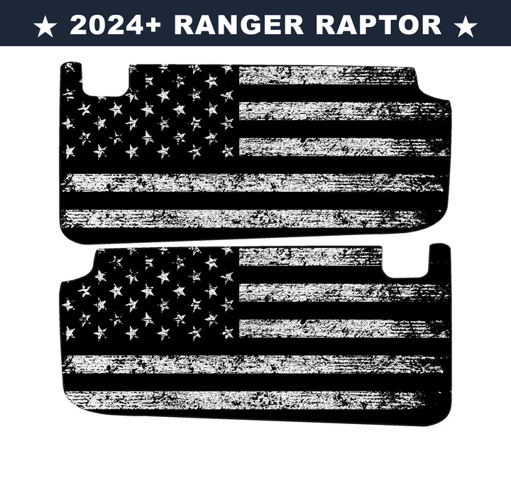 Freedom Series Sun Visor Overlays (Printed Series) - 2024+ Ranger Raptor (with Homelink)
