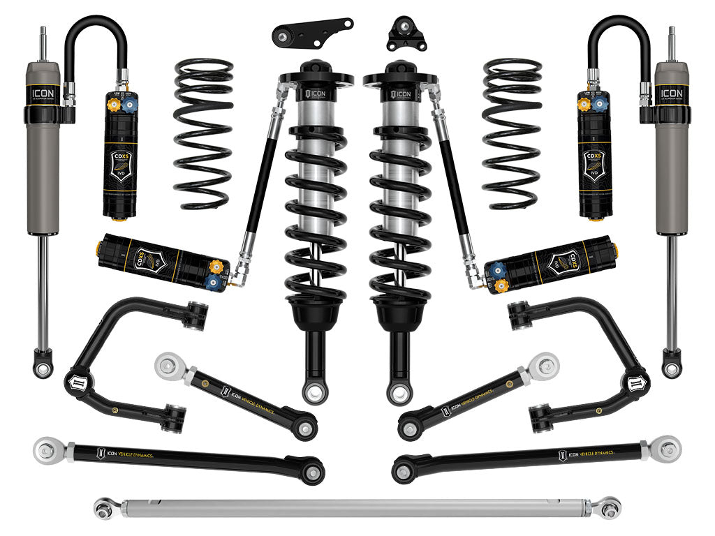 ICON 2024-2026 Toyota Tacoma 1.25-3" Lift, Stage 12 Suspension System, Tubular