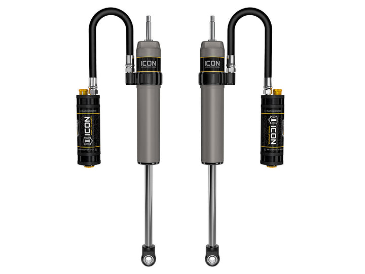 ICON 2005-2026 Ford Super Duty 4WD, 0-2.5” Lift, Front, V.S. 2.5 Aluminum Series Shock Absorbers, Remote Reservoir w/ CDCV, Pair