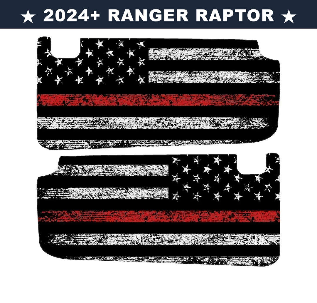 Freedom Series Sun Visor Overlays (Printed Series) - 2024+ Ranger Raptor (with Homelink)