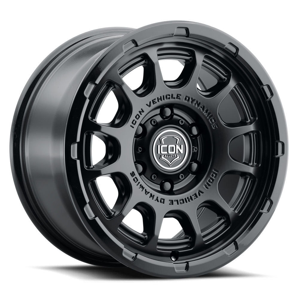 ICON Alloys Rancho, Double Black, 17 x 8.5 / 6 x 5.5, 25mm Offset, 5.75" Backspace