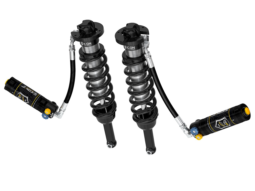 ICON 2005-2023 Toyota Tacoma, Front, 0-3.5"/0-2.75" Lift, V.S. 2.5 Series Coilover Kit, Remote Reservoir w/ CDXS, Pair