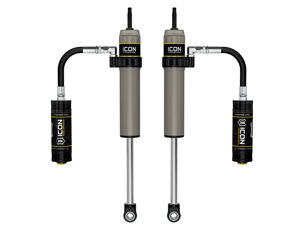 ICON 2005-2023 Toyota Tacoma, 2-4” Lift, Rear, V.S. 2.5 Aluminum Series Shock Absorbers, Remote Reservoir, Pair