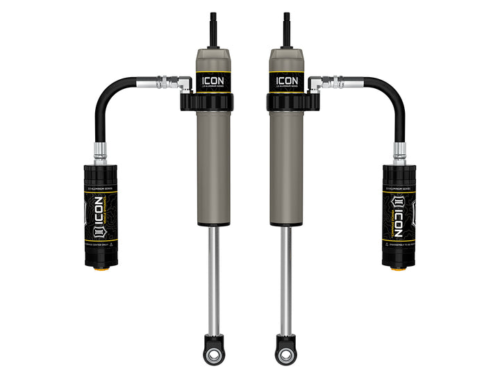 ICON 2005-2023 Toyota Tacoma, 2-4” Lift, Rear, V.S. 2.5 Aluminum Series Shock Absorbers, Remote Reservoir, Pair