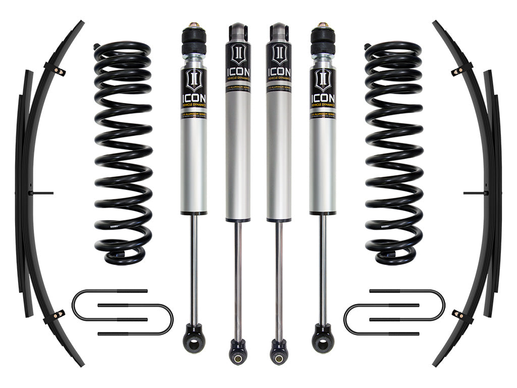 ICON 2008-2010 Ford F-250/F-350 Super Duty 4WD Diesel, 2.5" Lift, Stage 1 Suspension System w/ Expansion Packs
