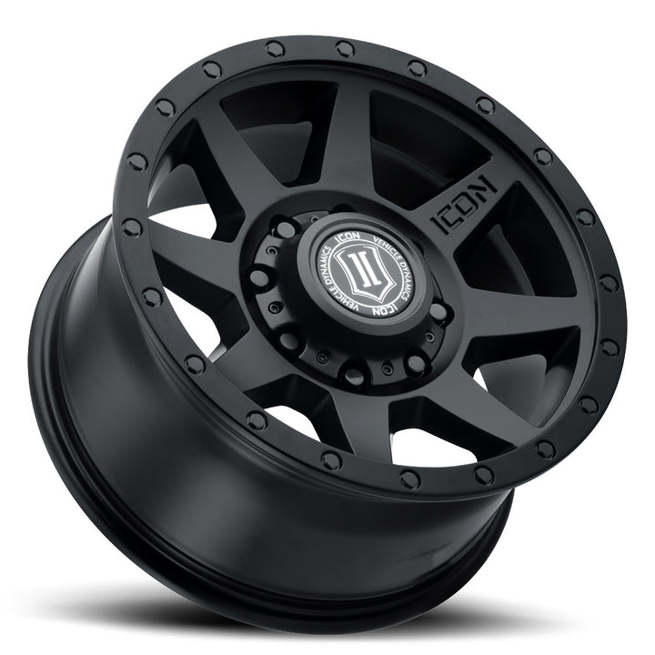 ICON Alloys Rebound HD, Double Black, 17 x 8.5 / 8 x 6.5, 13mm Offset, 5.25" Backspace