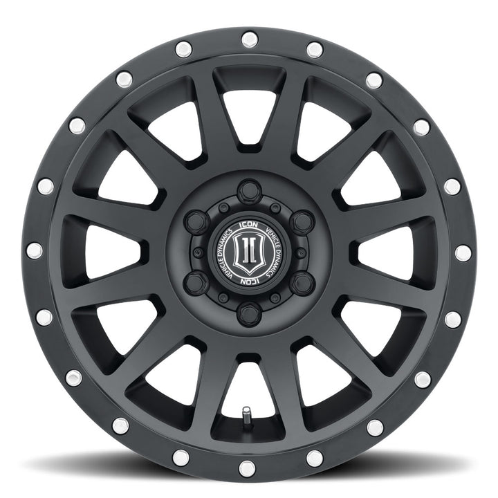 ICON Alloys Compression, Satin Black, 18 x 9 / 6 x 135, 6mm Offset, 5.25" BS