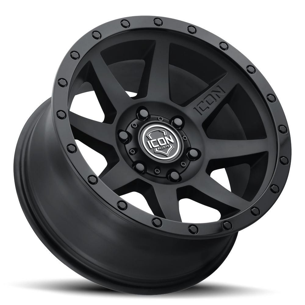 ICON Alloys Rebound, Double Black, 20 x 9 / 5 x 5, -12mm Offset, 4.5" BS
