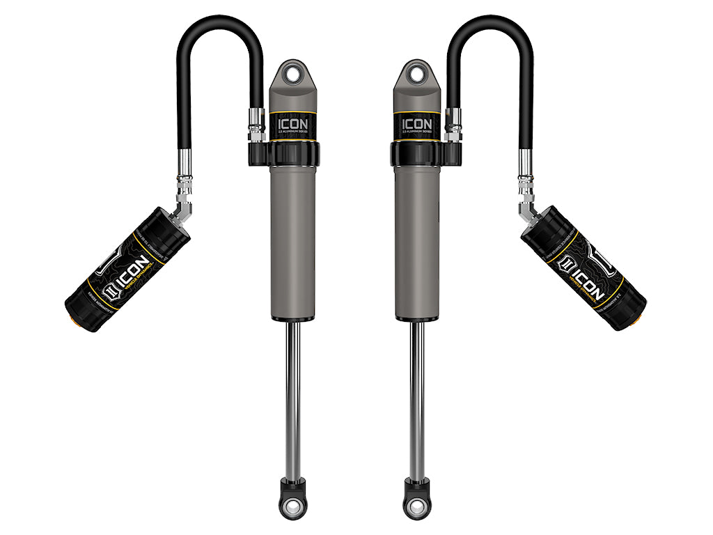 ICON 2020-2023 Jeep Gladiator/2018-2023 Jeep Wrangler JL, 2.5" Lift, Front, V.S. 2.5 Aluminum Series Shock Absorbers, Remote Reservoir, Pair
