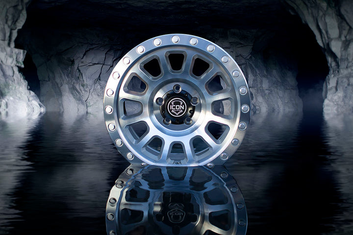 ICON Alloys Hulse, Silver Machined, 18 x 9 / 8 x 170, 6mm Offset, 5.25" Backspace