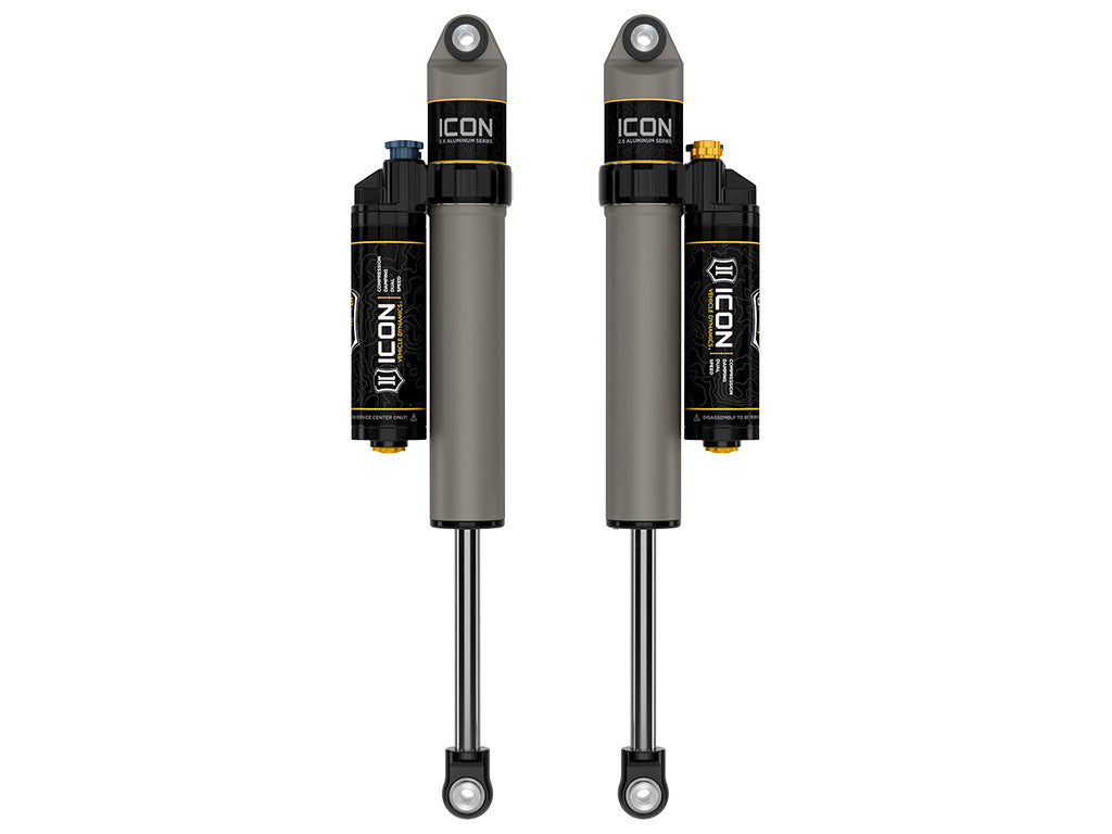 ICON 2021-2026 Ford F-150 4WD/F-150 Tremor, 0-2" Lift, Rear, V.S. 2.5 Aluminum Series Shock Absorbers, Piggyback Reservoir w/ CDXS, Pair