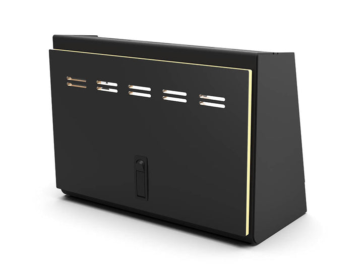 20" Shallow Upper Cabinet - Black - Black Door